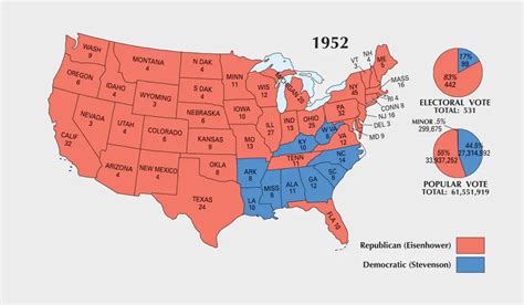 US Election of 1952 Map - GIS Geography