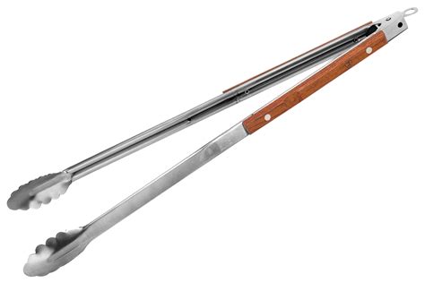 Fox Run Outset Extra Long Stainless Steel Barbecue BBQ Tongs w/ Rosewood Handles