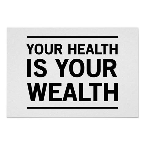 Your Health is Your Wealth Poster | Zazzle | Gym humor, Motivatie, Tips