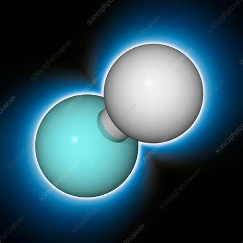 Hydrofluoric acid chemical compound molecule - Stock Image - F017/0421 - Science Photo Library