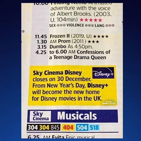 Sky Cinema Disney To Close This Month | What's On Disney Plus