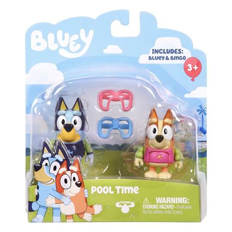 Bluey and Friends: Bluey, Coco, Snickers and Honey 4 Figure Pack ...