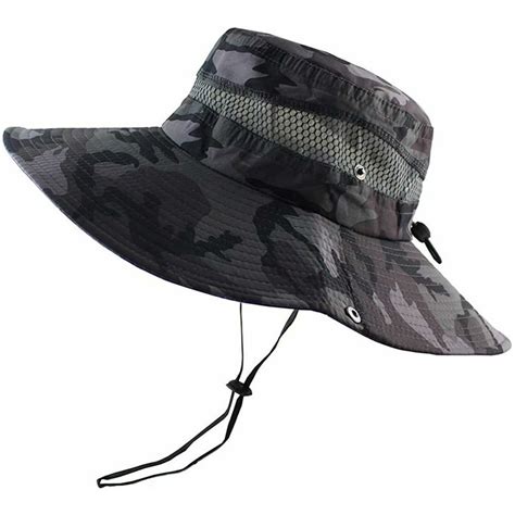 Fishing Sun Hat Boonie Hat Breathable Wide Brim Beach Sun Hat for Men Women Outdoor UPF 50+ Sun ...