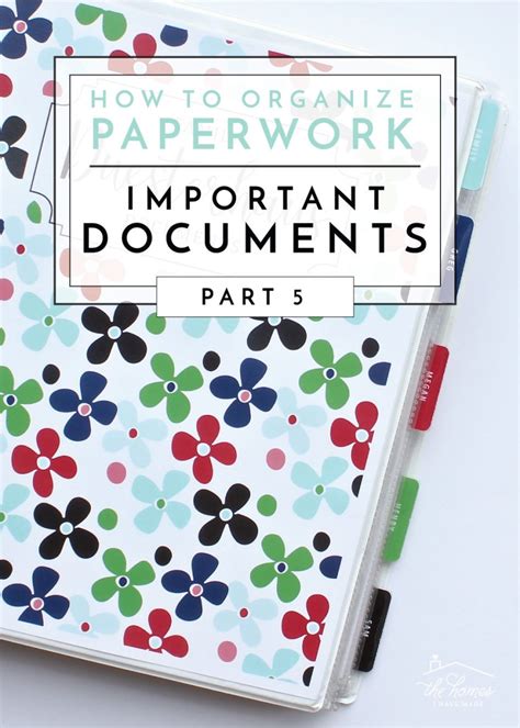 How to Organize Paperwork | Part 5: Creating an Important Documents ...