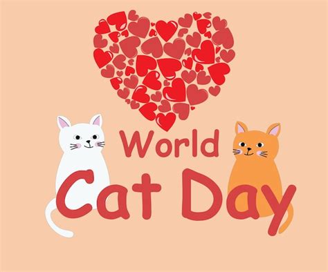 Premium Vector | World cat day