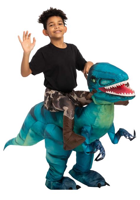 Kids Inflatable Raptor Ride-On Costume