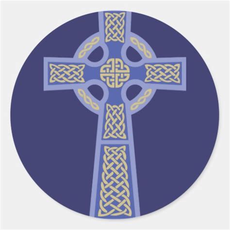 Blue Celtic Cross Stickers | Zazzle