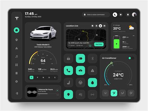 Tesla - Tesla Car Dashboard by Checilona Zaneth for Nija Works on Dribbble