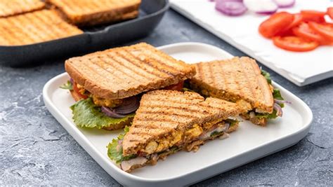 Paneer Tikka Sandwich Recipe - NDTV Food