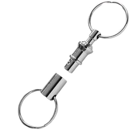 1pcs Quick Release Detachable Swivel Keychain Key Ring Double Split Rings Outdoor Tactical ...