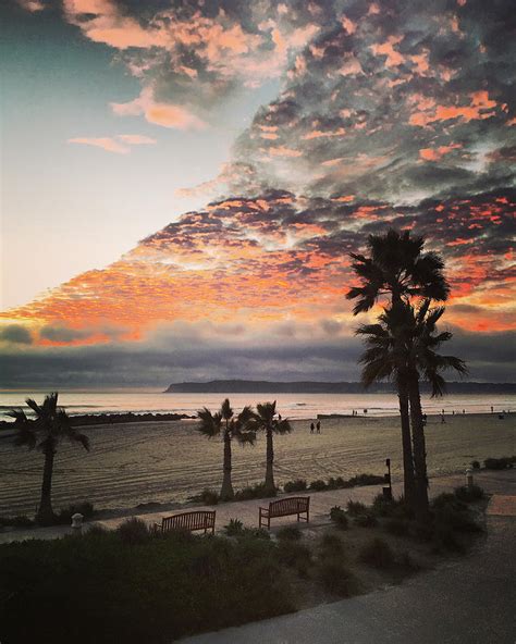 Sunset on Coronado Island Beach California, USA Photograph by Anna ...