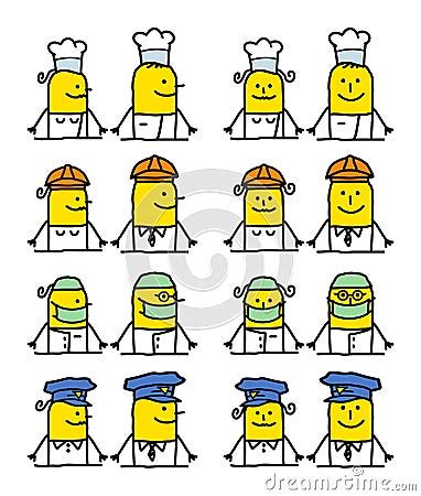 Cartoon Characters - Jobs Royalty Free Stock Photography - Image: 16810777