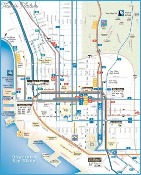 San Diego Subway Map - TravelsFinders.Com