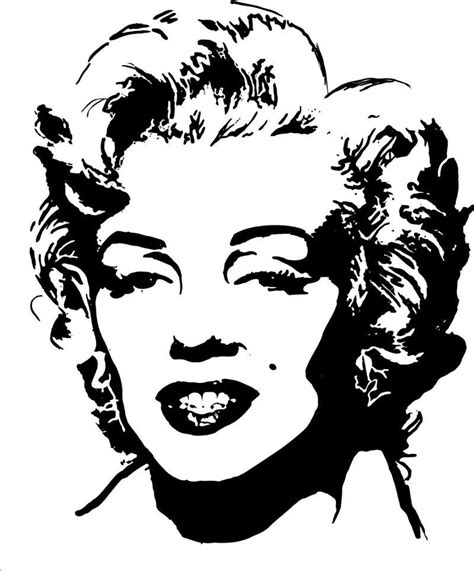 Marilyn Monroe Silhouette #1 Vinyl Decal | Dessin silhouette, Noir et blanc, Pochoir