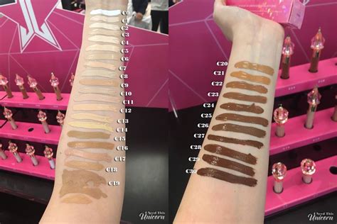 Jeffree Star Concealer Swatches Comparison