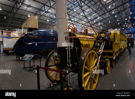 Stephenson's Rocket and Mallard, National Railway museum, York Stock Photo - Alamy