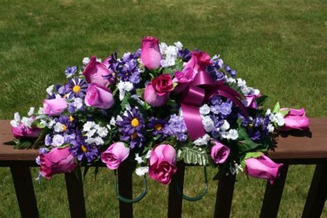 Cemetery Memorial Saddle can create this beautiful cemetery arrangement ...