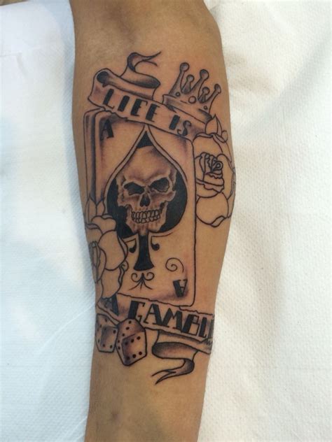 Life is a gamble tattoo done by Travis Allen @ www.twistedtattoo.co.uk ...