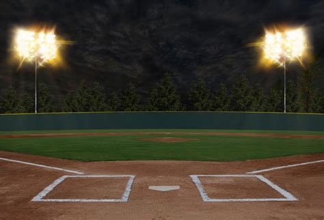 Amazon.com : AOFOTO 10x7ft Ballpark Backdrop Baseball Field Night ...