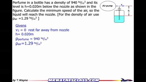 Bernoulli's equation example solution #2 - YouTube