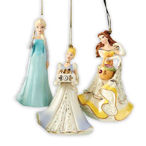 Lenox Set of 3 Disney Princess Ornaments | Ross-Simons