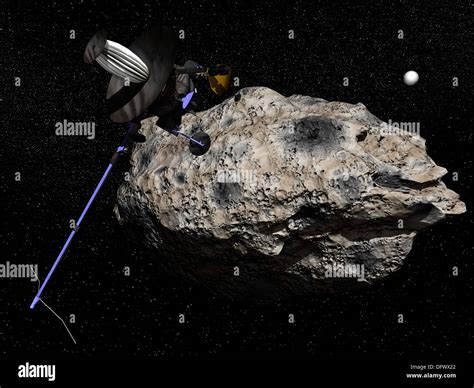 Galileo spacecraft discovering asteroid 243 Ida and its moon, Dactyl ...