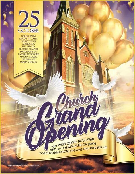 Grand Opening Flyer Template Free Of Church Grand Opening – Flyer Psd ...