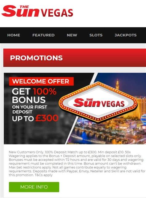 Sun Vegas Casino review 2023: claim up to £300 bonus