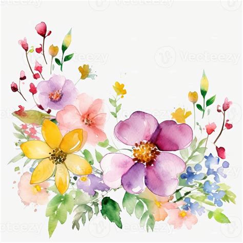 Watercolor spring flowers 22951775 Stock Photo at Vecteezy