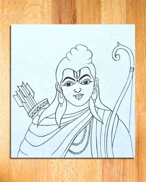 Beautiful Shri Ram drawing step by step, easy Lord Rama drawing for beginners | Drawing for ...