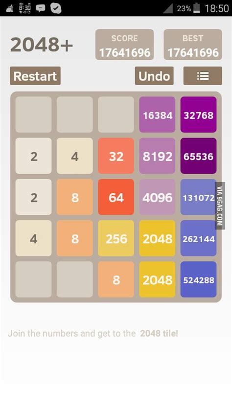 Creating the 2^20 tile! 2nd highest score EVER on 2048 in any mode, with or without Undo! This ...