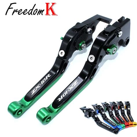 For Kawasaki Ninja Zx-10r Zx10r Zx 10r 2004 2005 Motorcycle Accessories Cnc Adjustable Folding ...