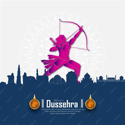 Premium Vector | Abstract illustration of dussehra. vector