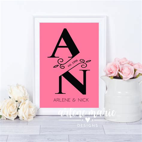 Elegant Split Monogram Bundle Set Digital Print Wedding | Etsy