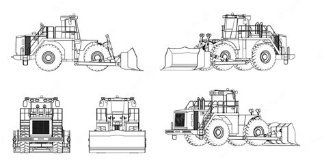 Premium Vector | A drawing of a bulldozer with the words bulldozer on ...