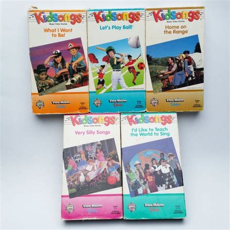 Lot of 5 KidSongs Musical Singalong VHS Tapes // Vintage // 80s // 90s ...