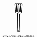 Slotted Spatula Coloring Pages For Kids  Free sketch template