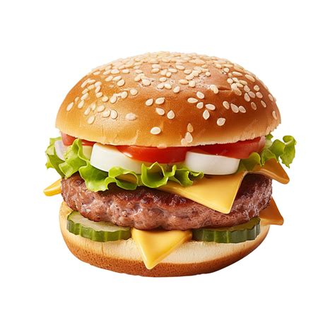 Premium AI Image | Cheeseburger on isolated white background