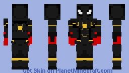 upgraded black suit Spiderman Minecraft Skin