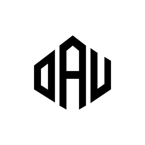 OAU letter logo design with polygon shape. OAU polygon and cube shape ...