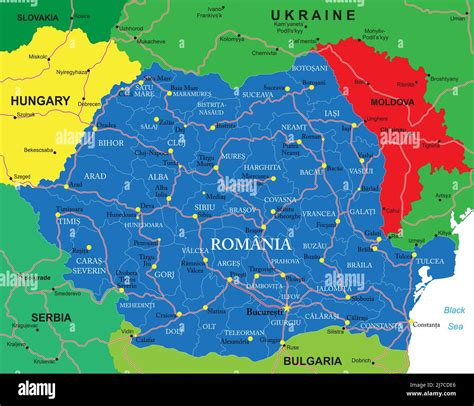 Romania Map With Cities