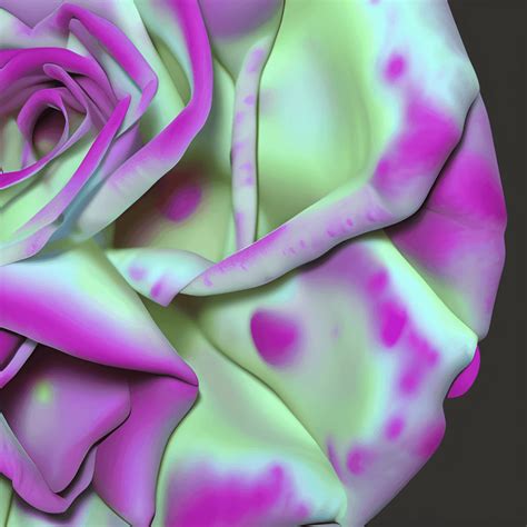 Hyper Realistic 3d Dye Rose · Creative Fabrica