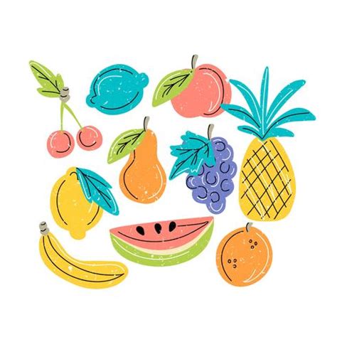 Vector Hand Draw Fruits 345800 Vector Art at Vecteezy