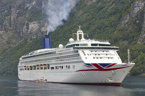 Norwegian Fjord Landscape. Cruise Travel. Geiranger Route Stock Photo ...