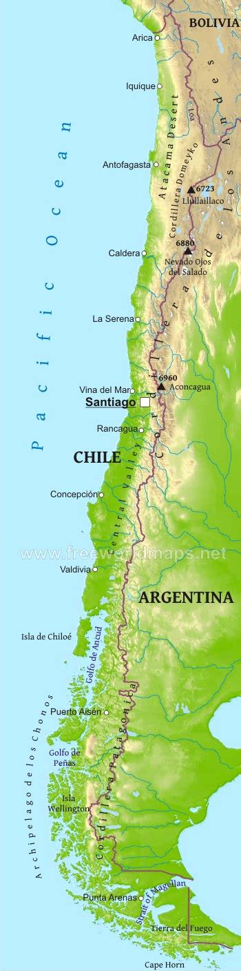 Chile Physical Map