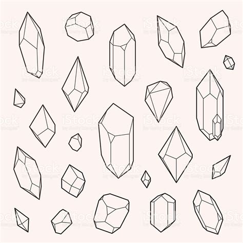 Pin by c on Crystal structures | Crystal drawing, Crystal illustration ...