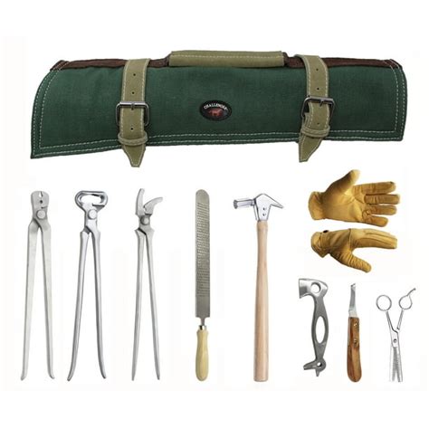 8 Piece Horse Shoe Farrier Hoof Grooming Tool Kit w/ Canvas Carry Bag 98475 - Walmart.com ...