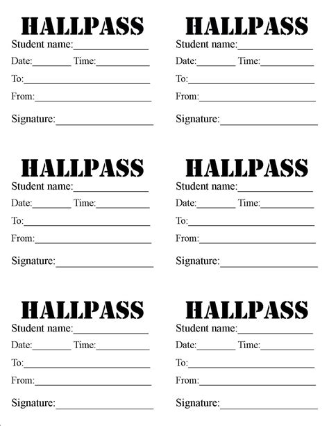 Hallway Passes For School - Demir.iso-Consulting.co - Free Printable Hall Pass Template - Free ...