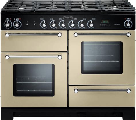 Buy RANGEMASTER Kitchener 110 Dual Fuel Range Cooker - Cream & Chrome | Free Delivery | Currys