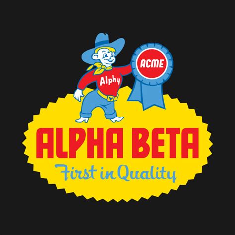 Alpha Beta Logo - Defunct Supermarket Chain - Alpha Beta Supermarket - T-Shirt | TeePublic